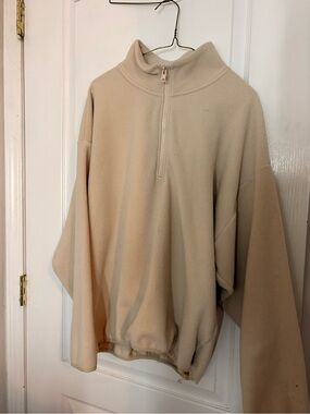 TNA Men's Tan Half-Zip Fleece Pullover